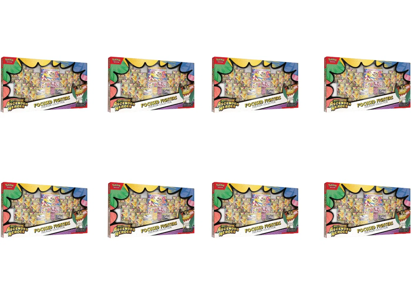 2026 Pokémon Mega Evolution Ascended Heroes Focused Fighters Premium Collection (Sam's Club Exclusive) 8x Lot