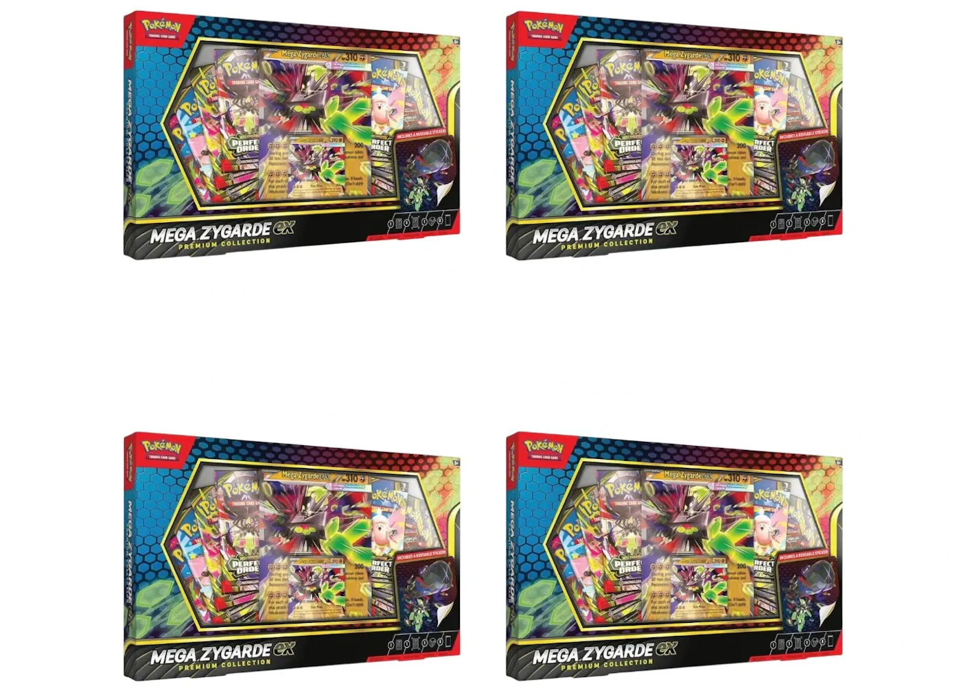 2026 Pokémon Mega Evolution Mega Zygarde ex Premium Collection 4x Lot