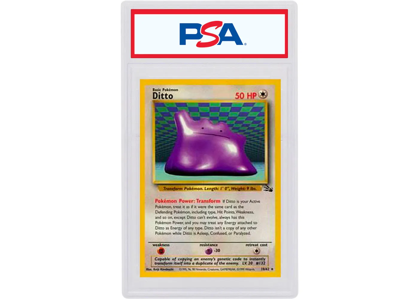 Ditto-Holo 1999 Pokemon TCG Fossil #3/62 (PSA or BGS Graded)