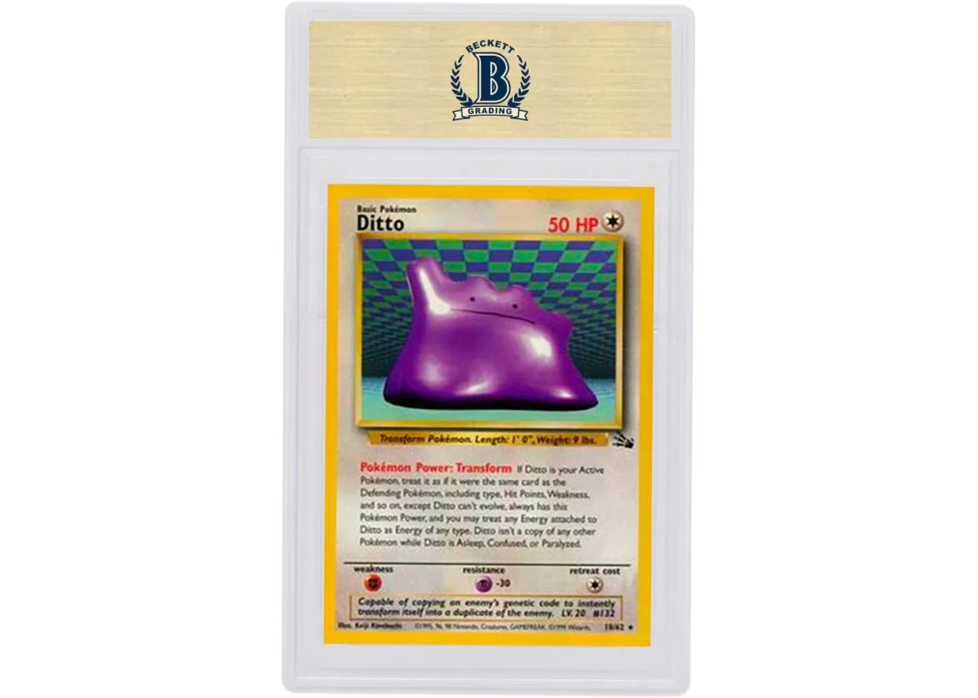 Ditto-Holo 1999 Pokemon TCG Fossil #3/62 (PSA or BGS Graded)