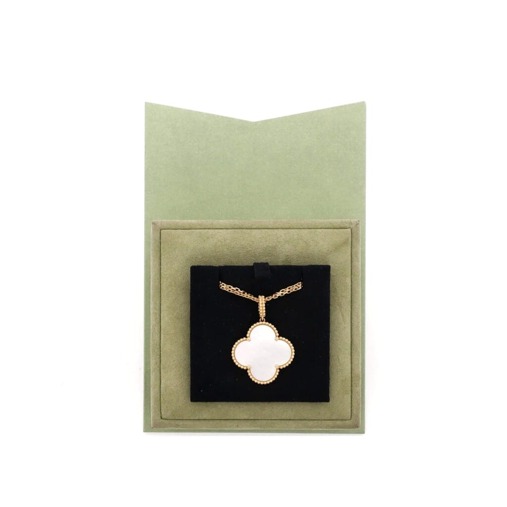 Gold and Mother of Pearl Magic Alhambra Pendant Necklace