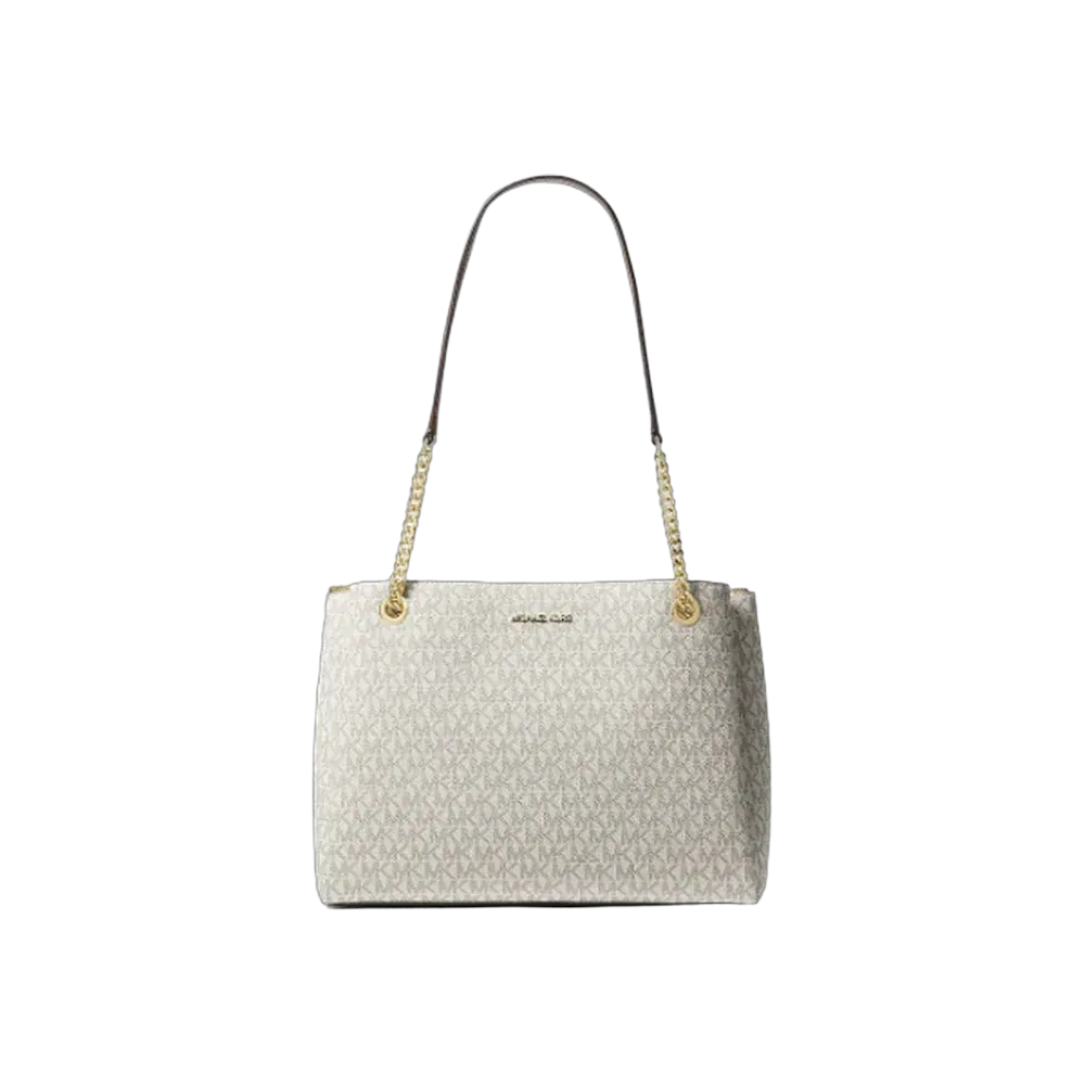 Michael Kors Soho Medium Signature Logo Tote Bag Vanilla