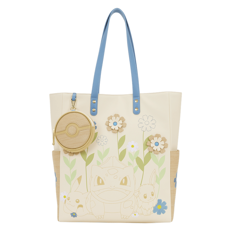 Pokémon Floral Tote Bag with Coin Bag