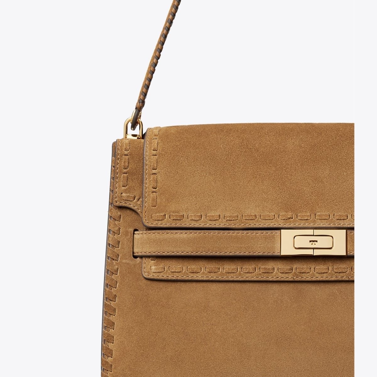 Large Lee Radziwill Suede Shoulder Bag