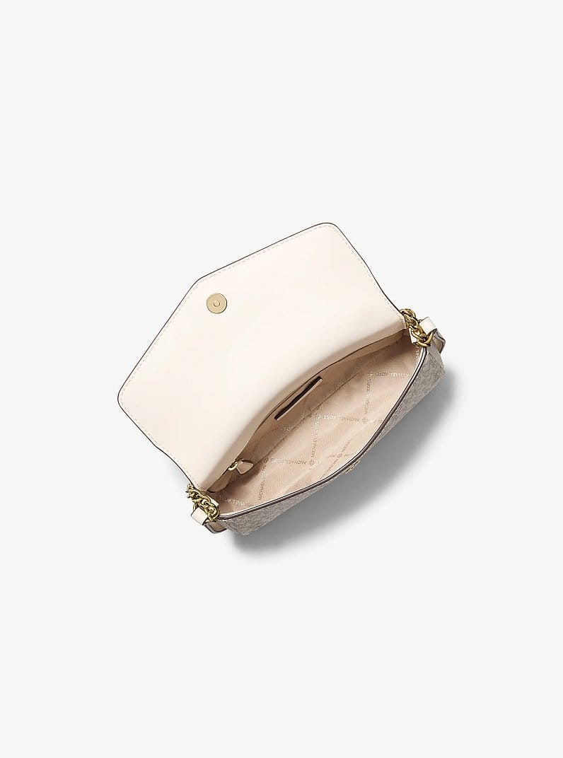 Kacey Extra-Small Signature Logo and Smooth Crossbody Bag