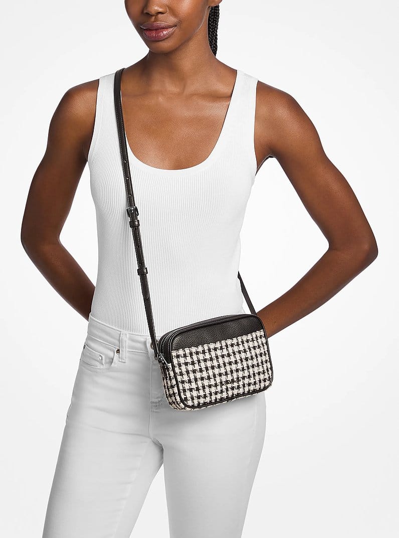 Jet Set Travel Small Houndstooth Crossbody Bag
