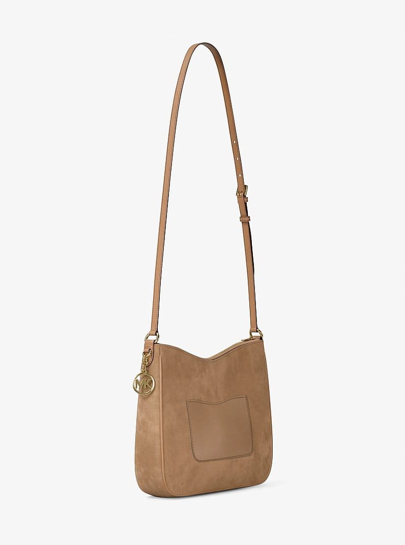 Nayla Medium Suede Messenger Bag