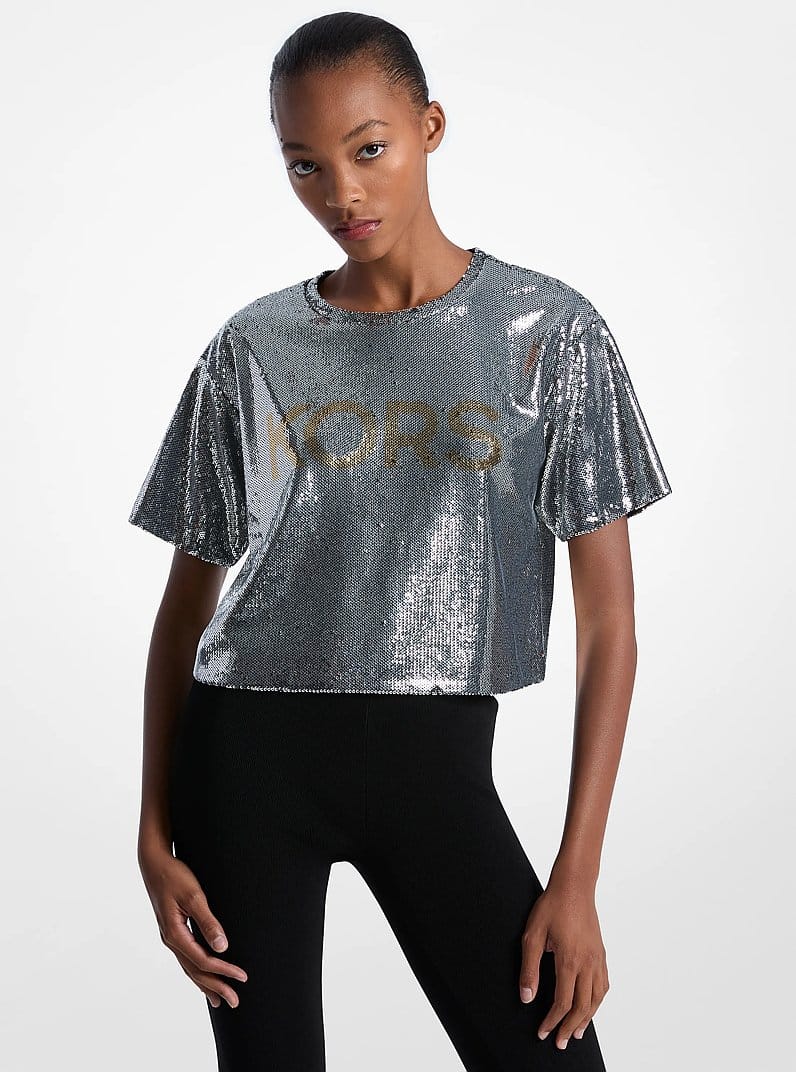 KORS Sequined Boxy T-Shirt