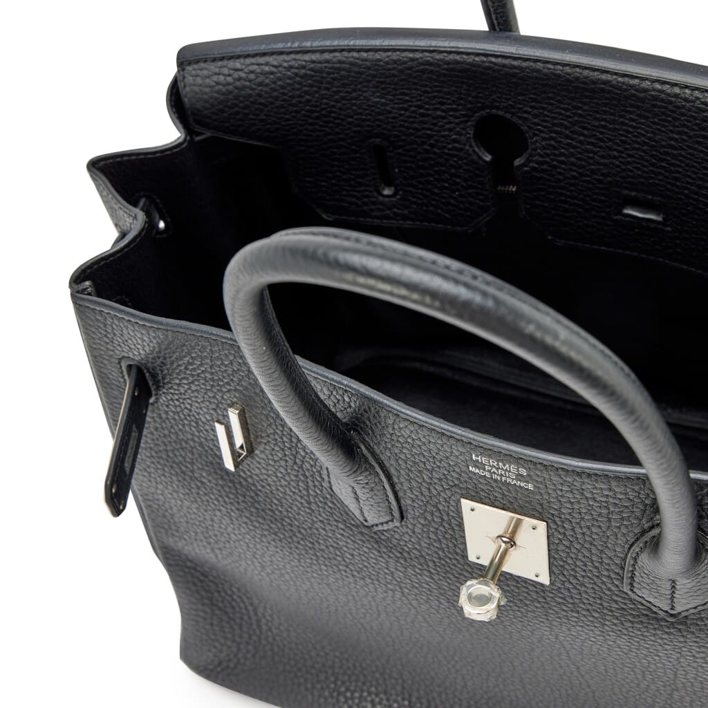 Black Fjord Birkin 35 Palladium Hardware, 2012