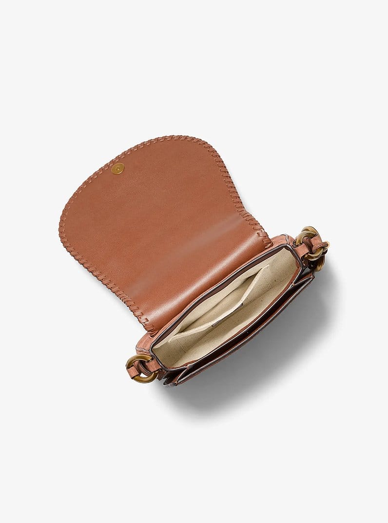 Josie Medium Whipstitched Suede Saddle Bag
