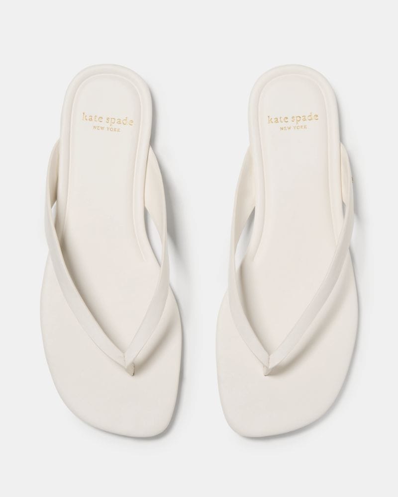 Katespade Sandie Flip Flop Sandals Cream