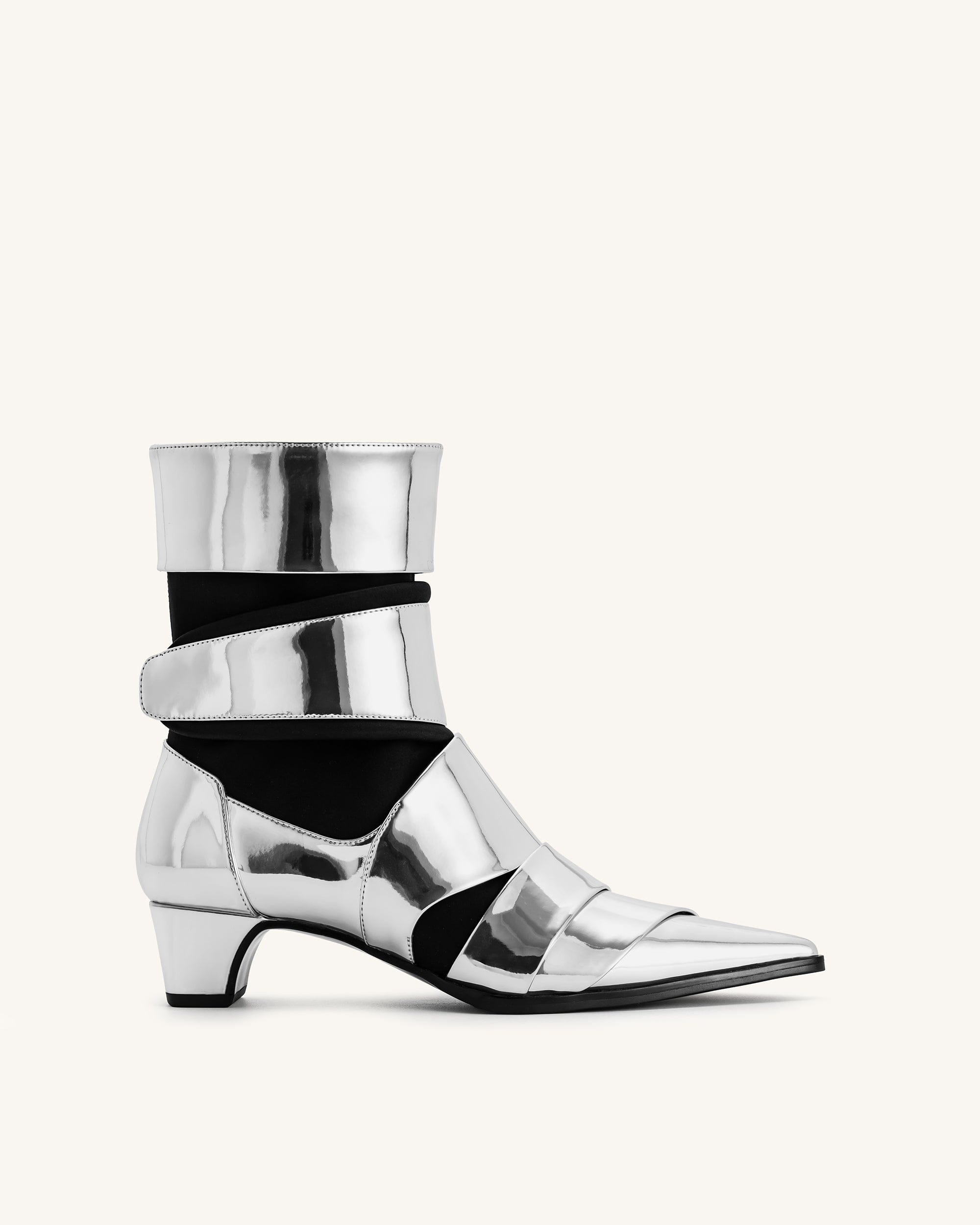 Jw Pei Emily Strap Ankle Boots Silver