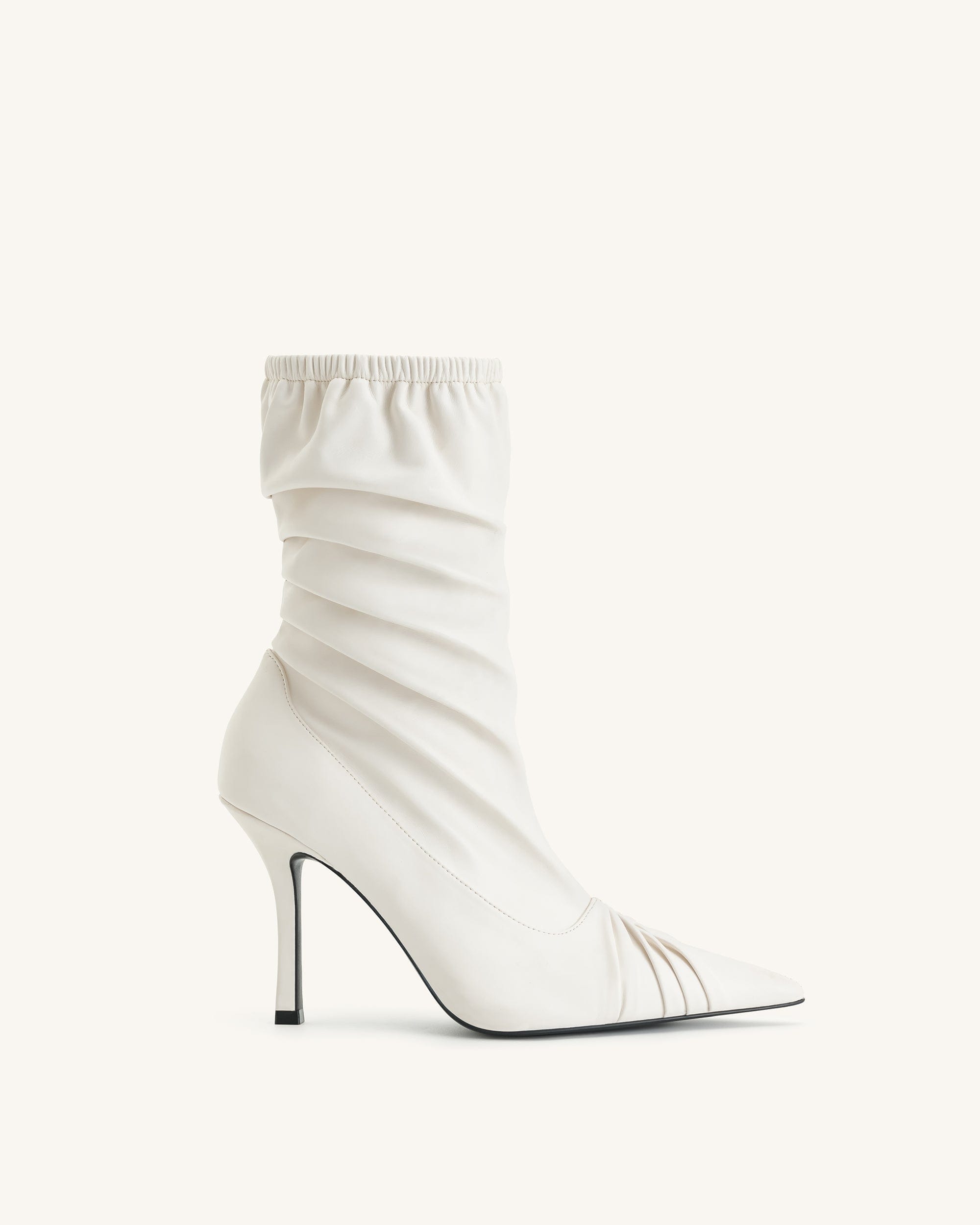 Jw Pei Joanne Paneled Detailing Leather Ankle Boots White