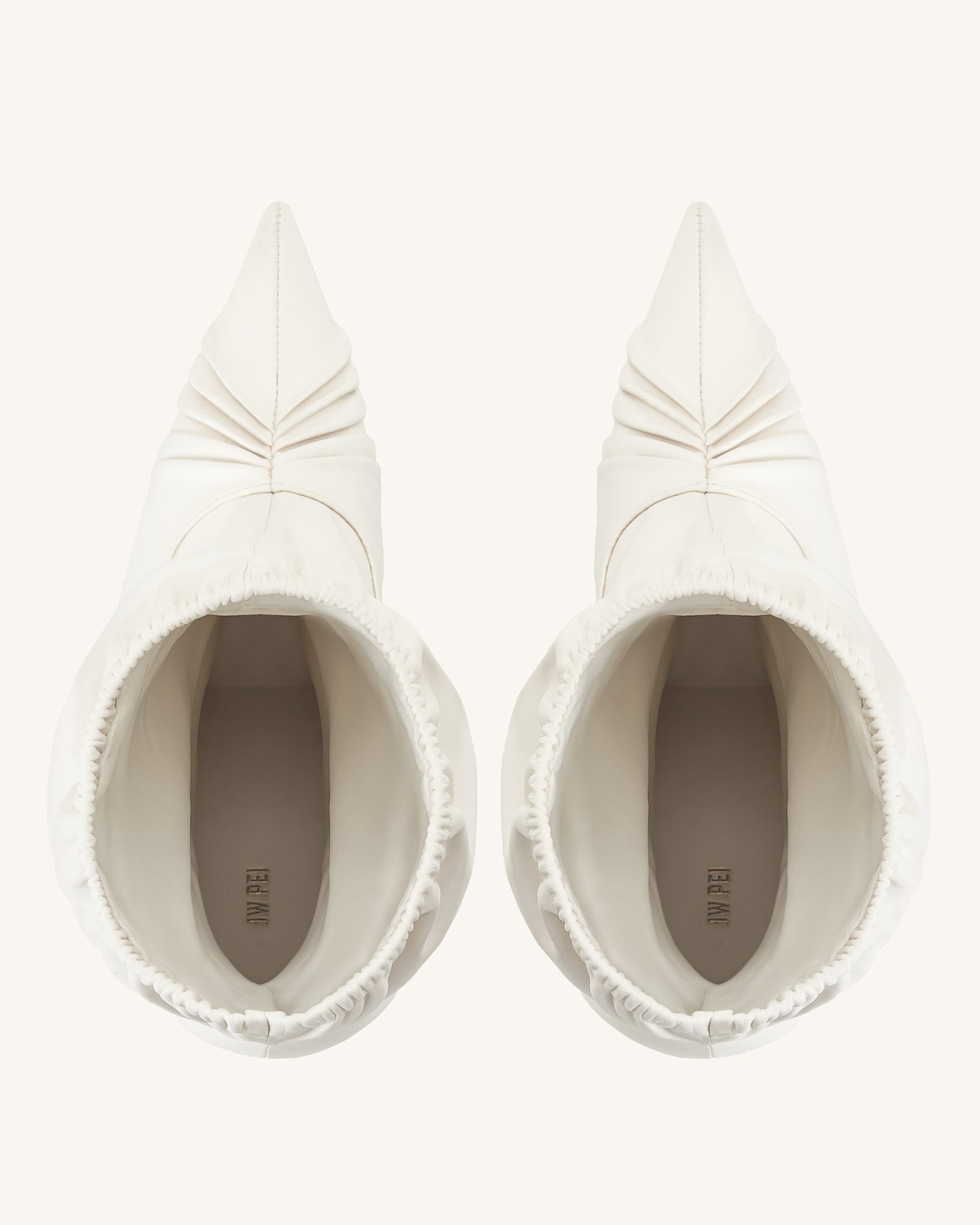 Jw Pei Joanne Paneled Detailing Leather Ankle Boots White