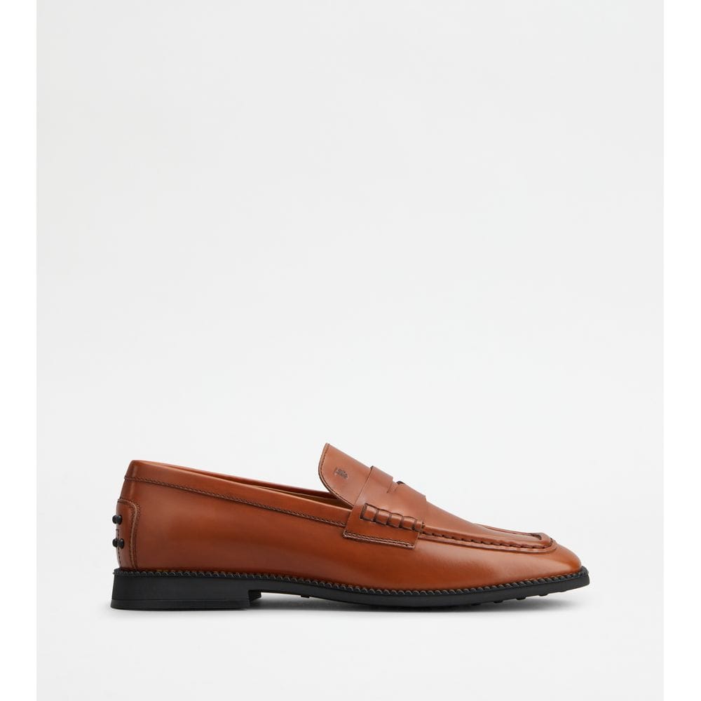Tods Loafers In Leather Brown Womens