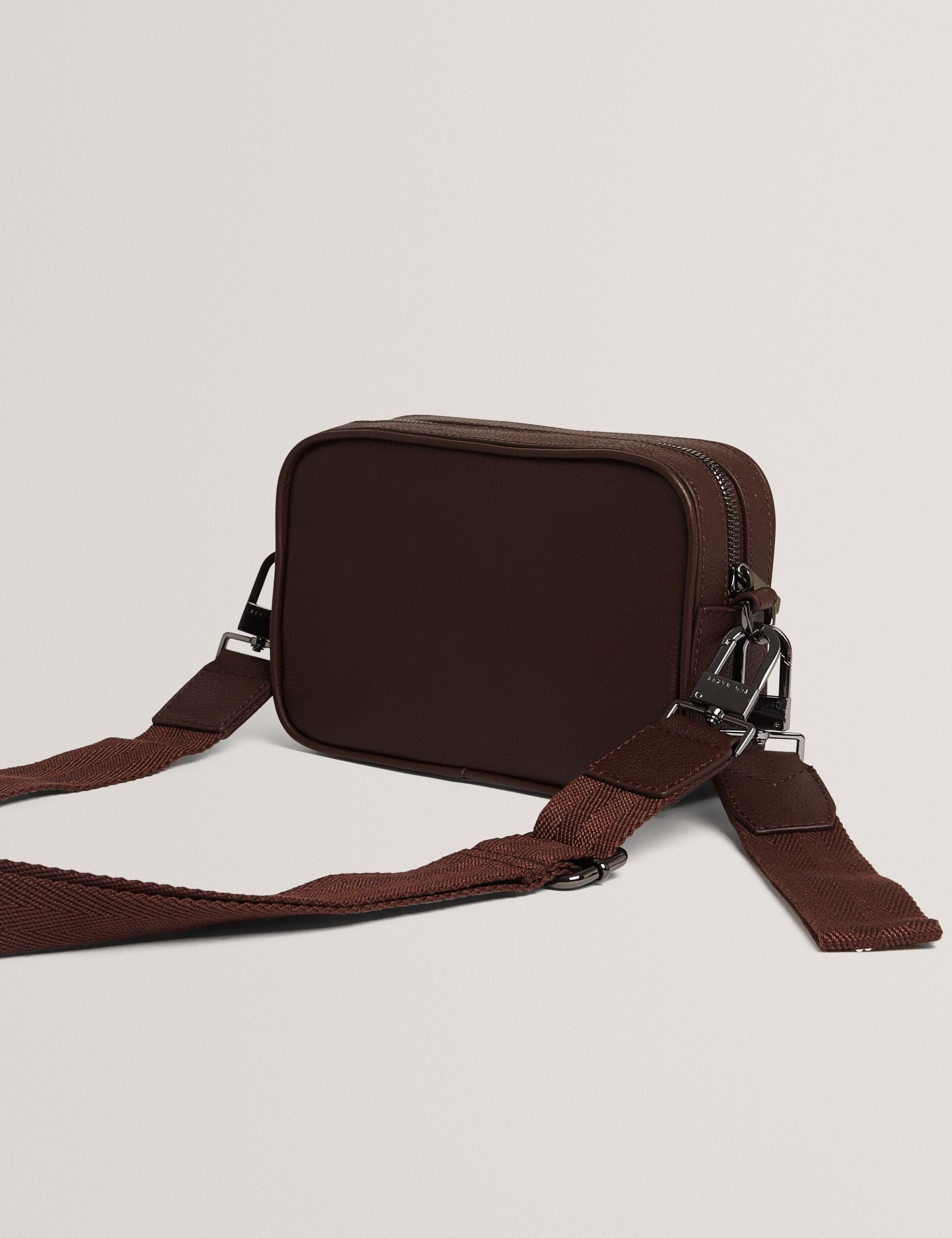 Ted Baker Grifin 2In1 Leather Pouch Crossbody Bag Brown