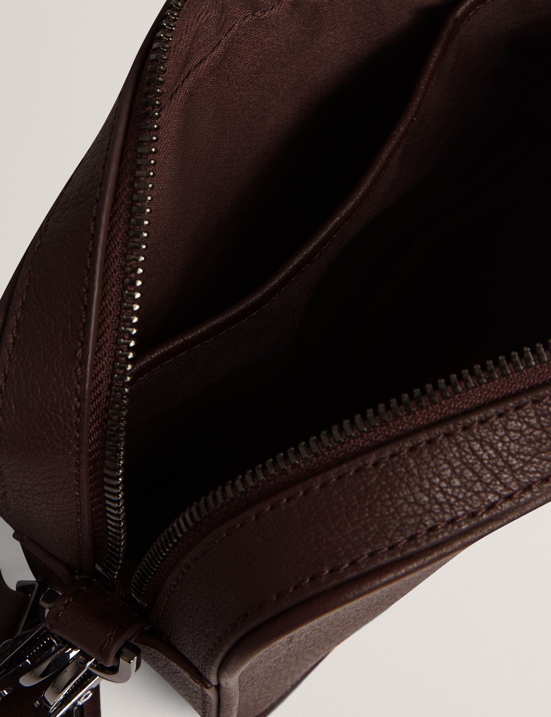 Ted Baker Grifin 2In1 Leather Pouch Crossbody Bag Brown