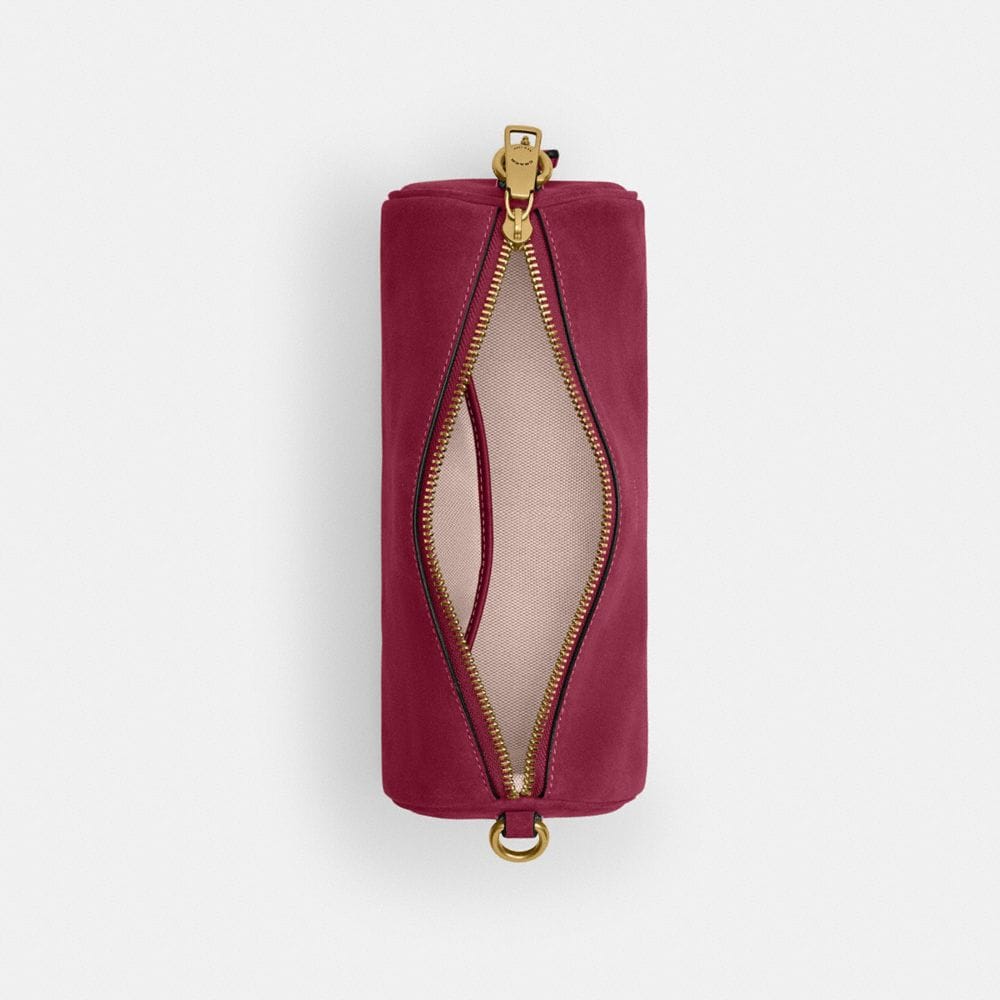 Coach Barrel Bag Brass Dark Fuchsia