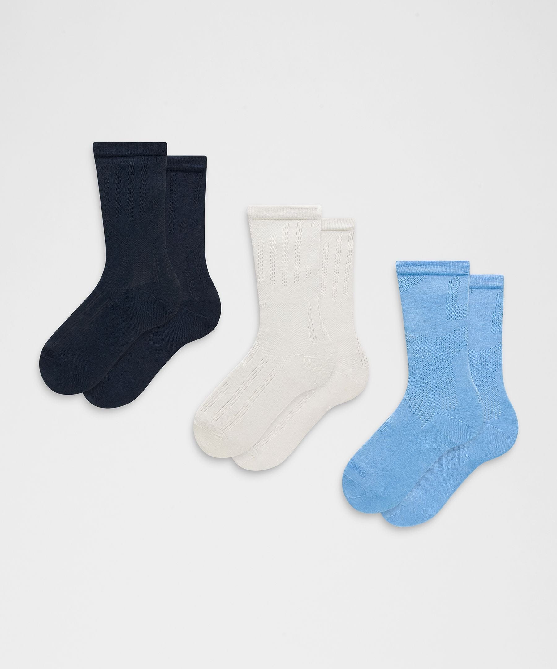 Lululemon Unisex Open-Knit Crew Socks 3 Pack *SLNSH Collection