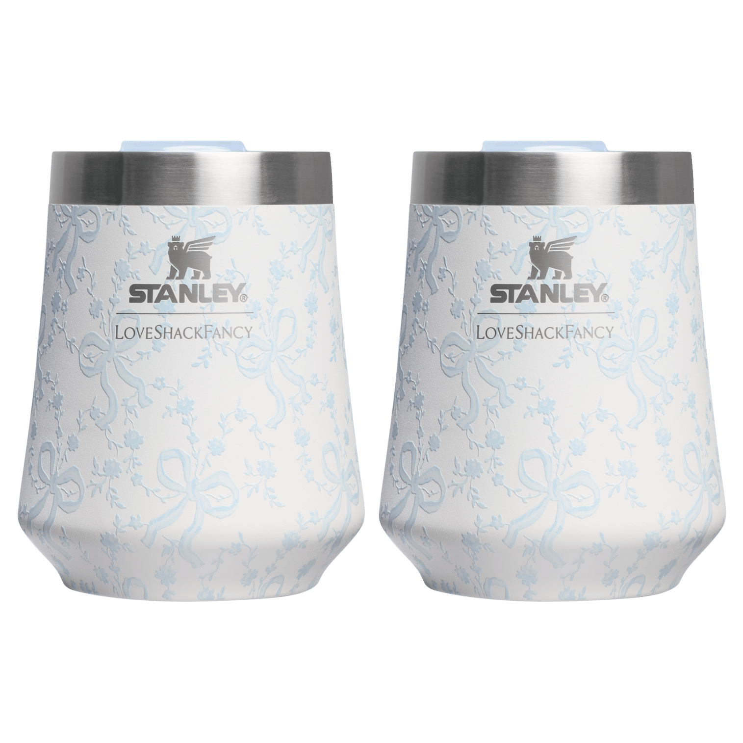 Stanley 1913 x LoveShackFancy Holiday The Reserve Wine Tumbler Set | 11 OZ Coquette Bow Winter Ice