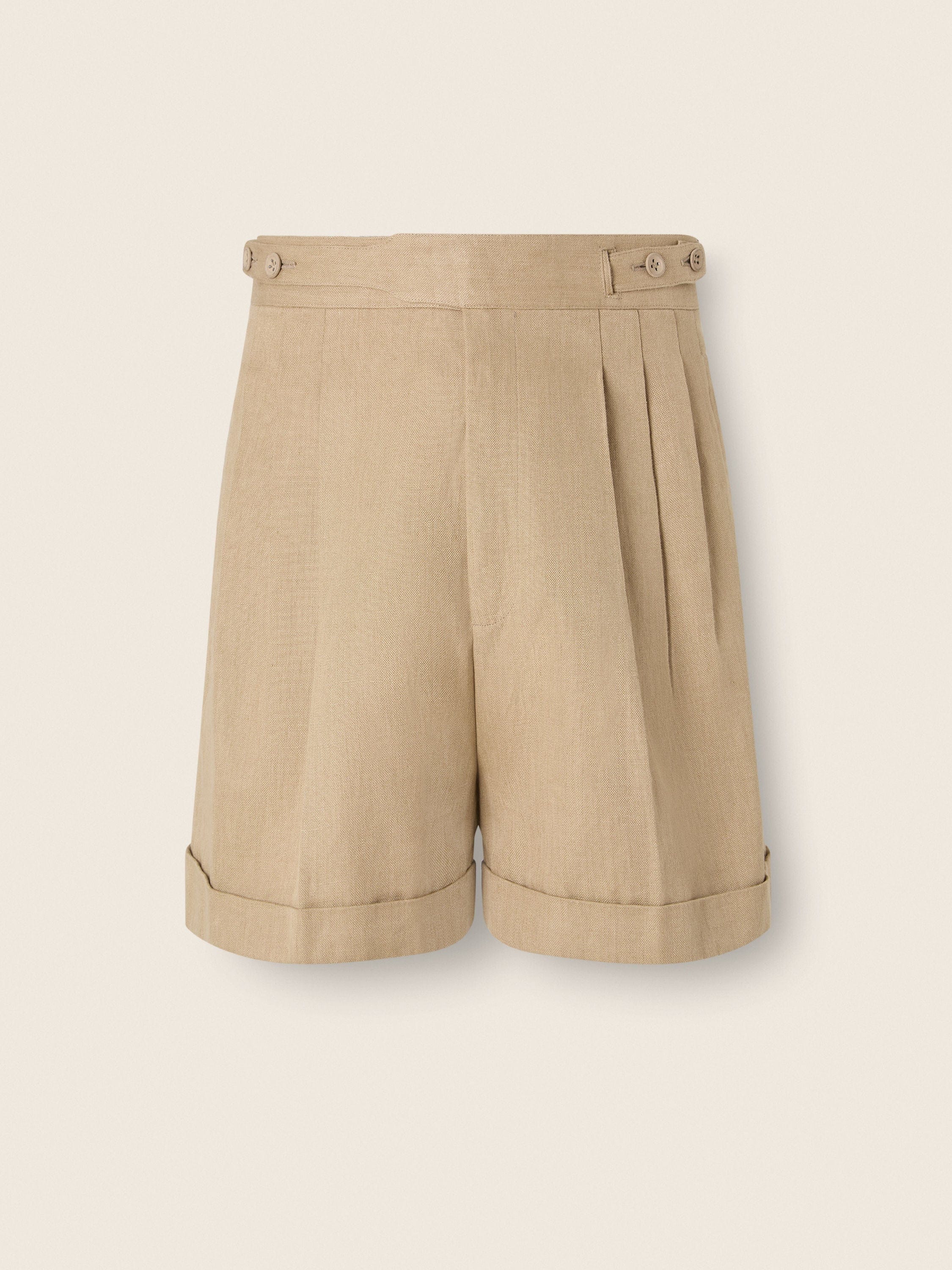 Zegna Beige Oasi Lino Shorts