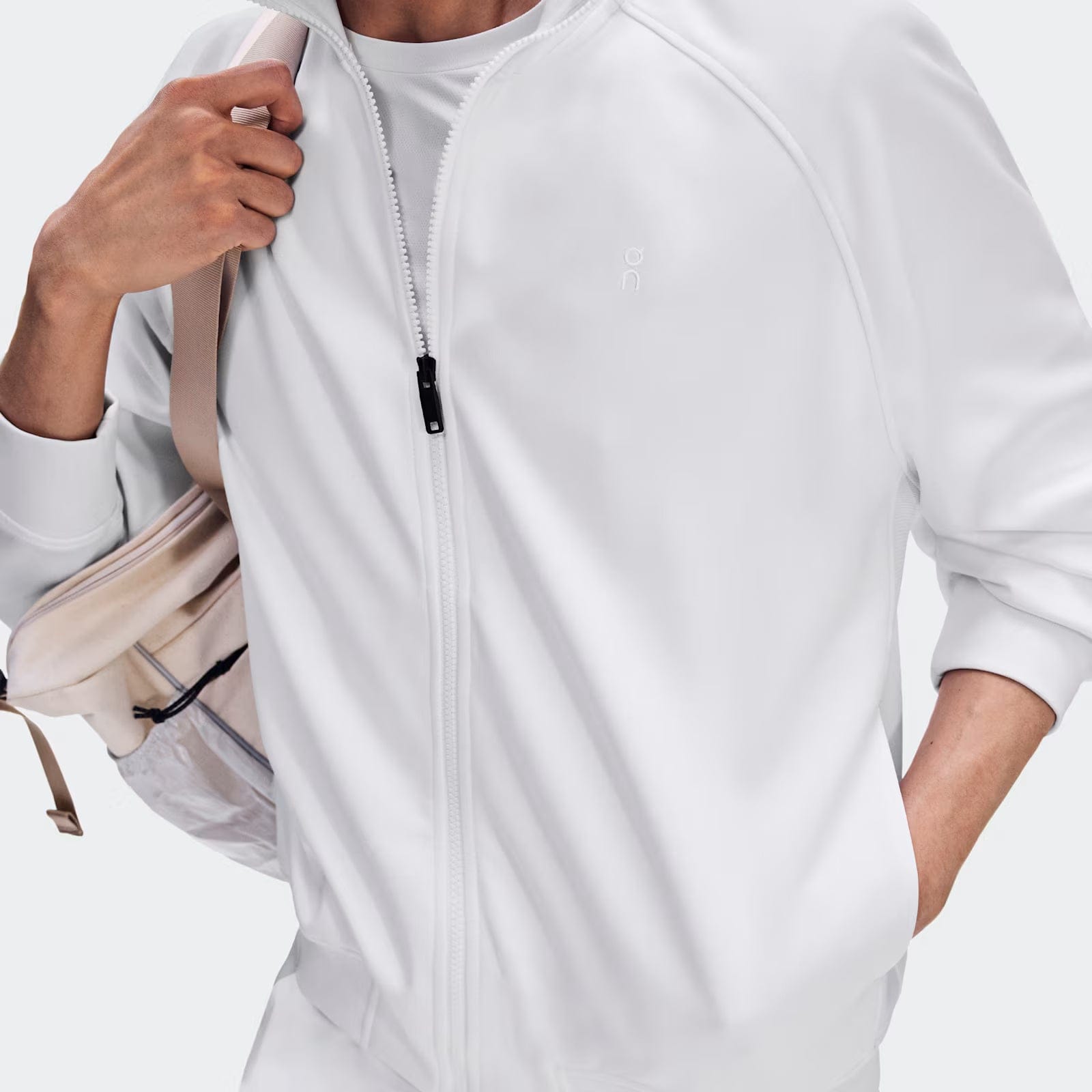 On Courtside Full Zip Ldn White