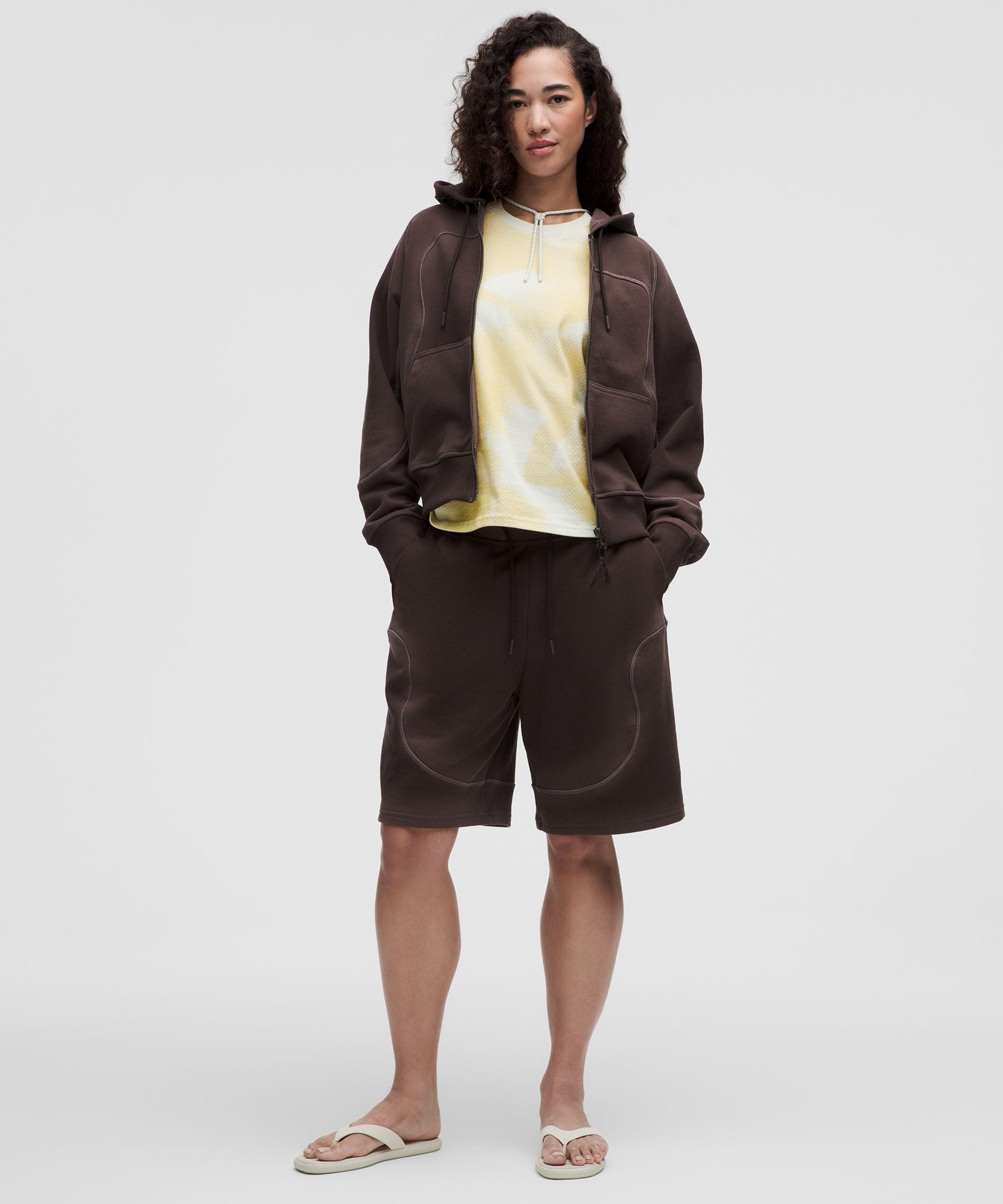 Lululemon Women's Faded French Terry Mid-Rise Short 9" *SLNSH Collection