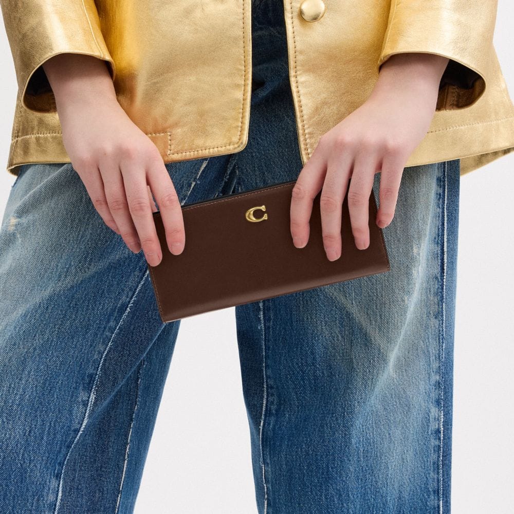 Coach Essential Slim Wallet Brass Maple