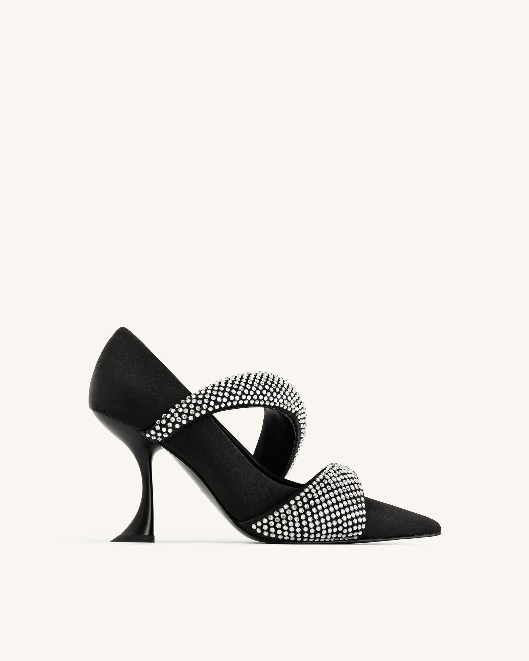Jw Pei Sara Artificial Crystal Pumps Black