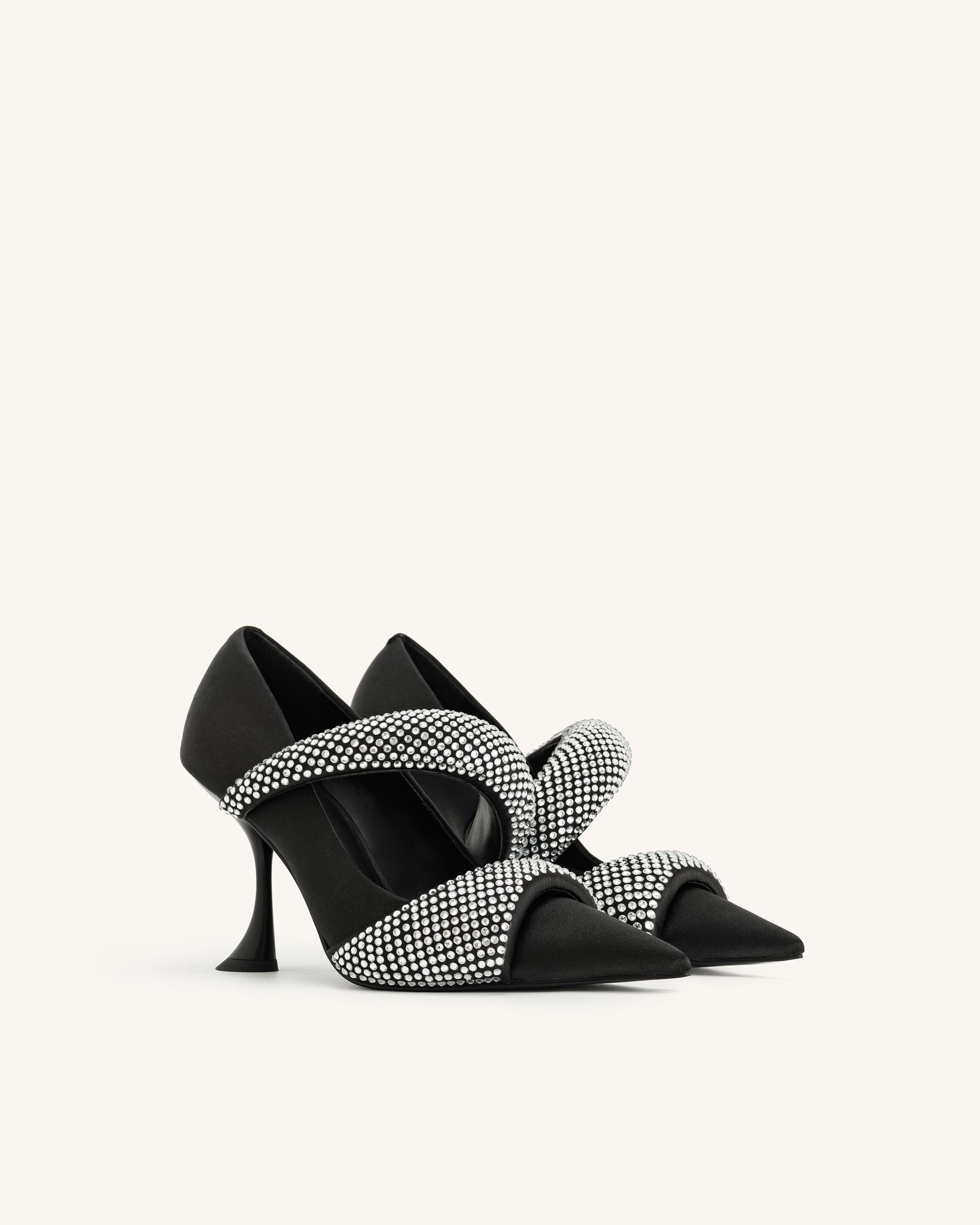 Jw Pei Sara Artificial Crystal Pumps Black