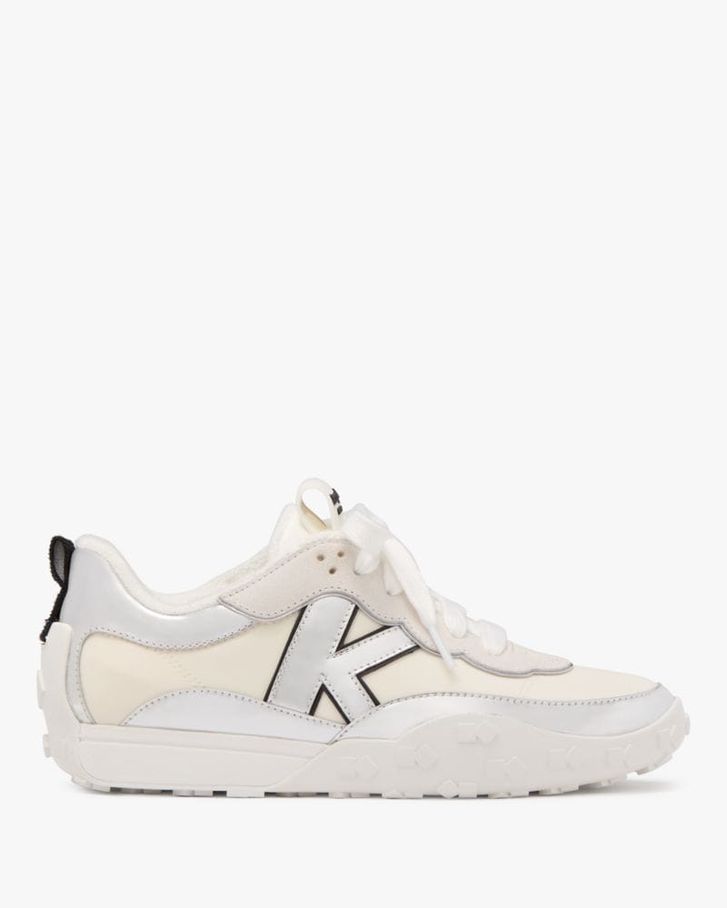 Katespade K As In Kate Metallic Sneakers Silver Multi