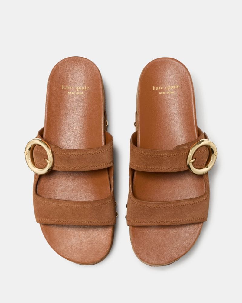 Katespade Halo Platform Footbed Sandal Saddle
