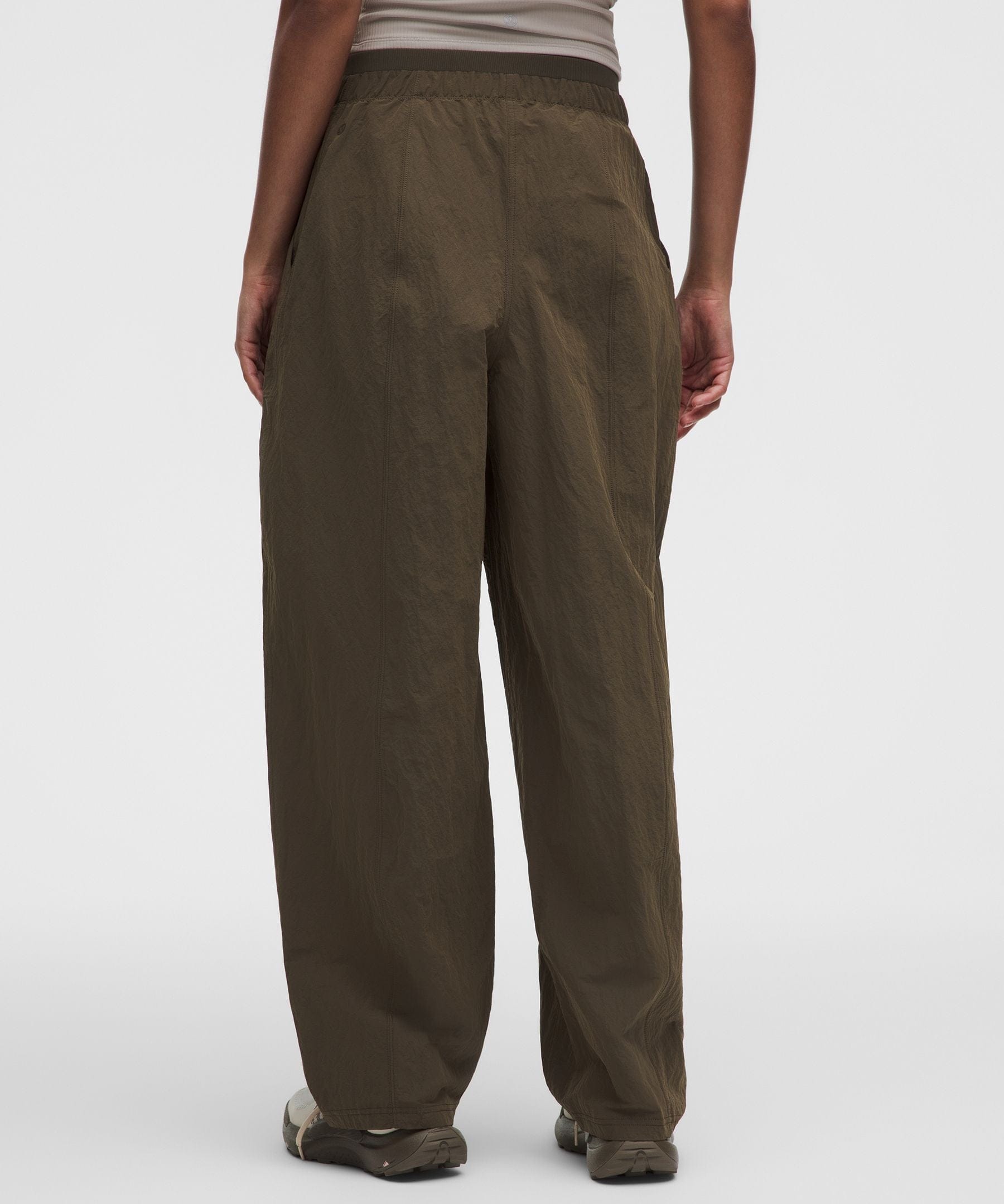 Lululemon Crinkle Nylon Mid-Rise Barrel-Leg Pant
