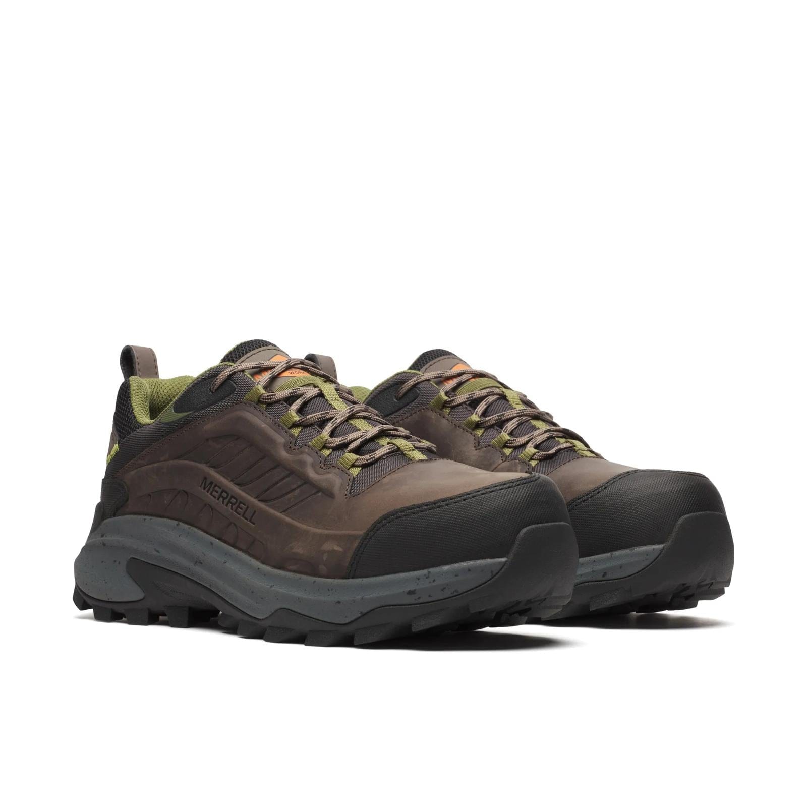 Merrell Men's Moab Speed 2 Waterproof Carbon Fiber Work Shoe Wide Width Dark Taupe