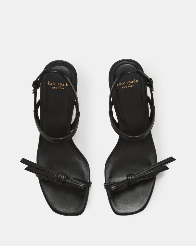 Katespade Loop Kitten Heel Sandals Black