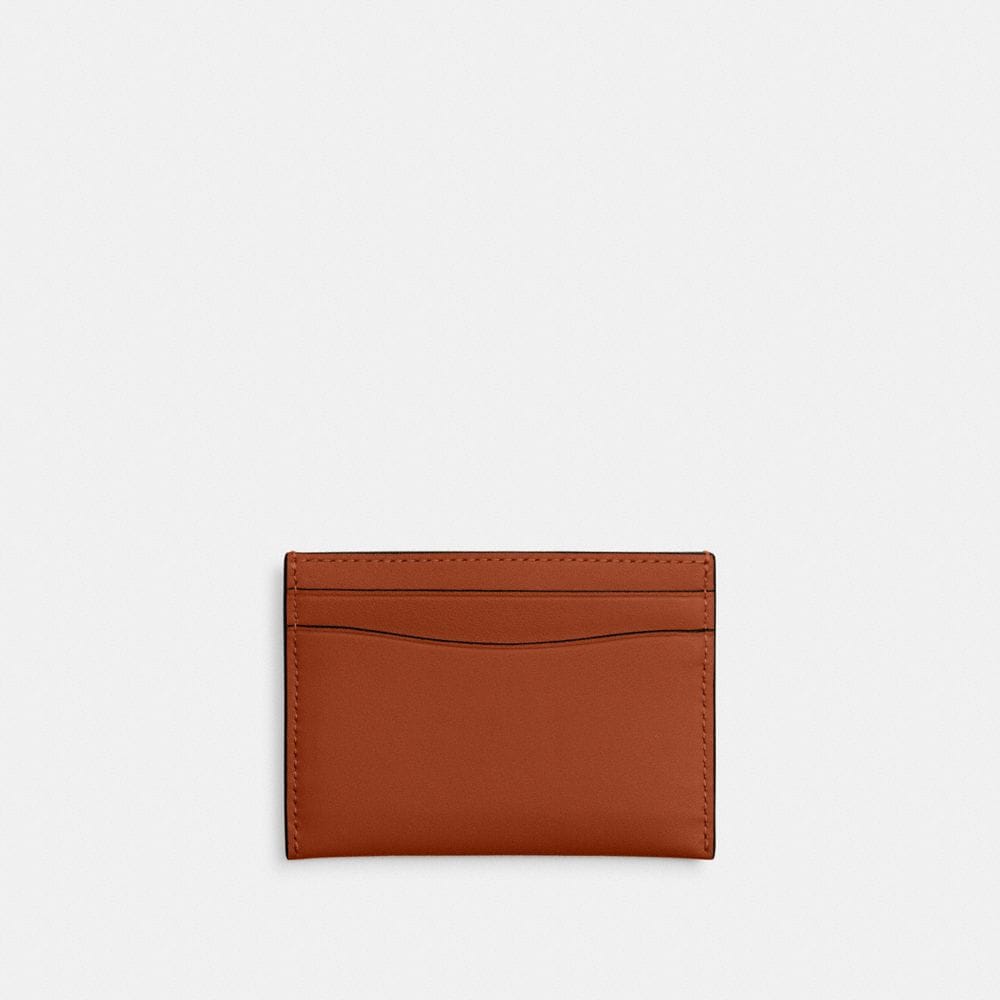 Coach Essential Card Case Brass Amber Brown