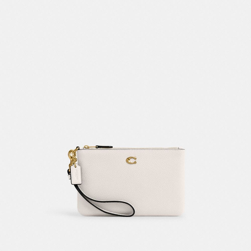 Coach Essential Small Wristlet Brass Chalk