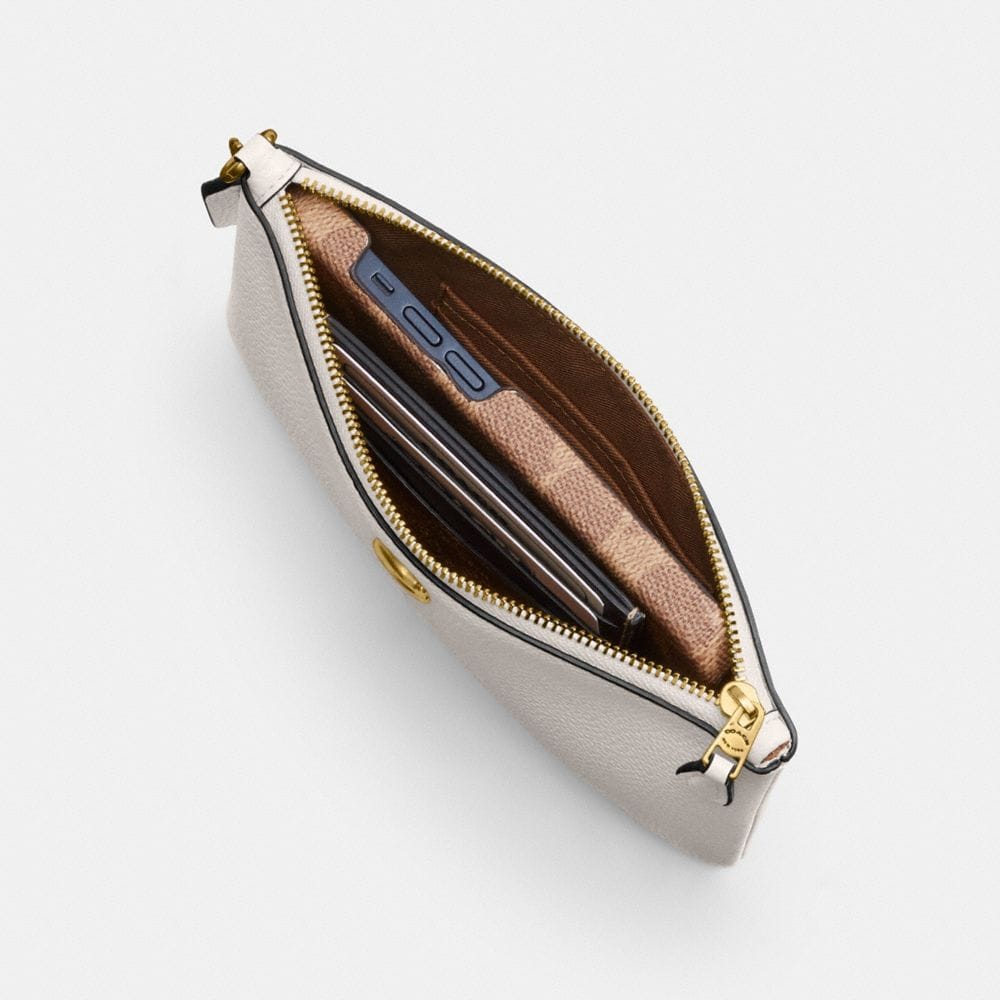 Coach Essential Small Wristlet Brass Chalk