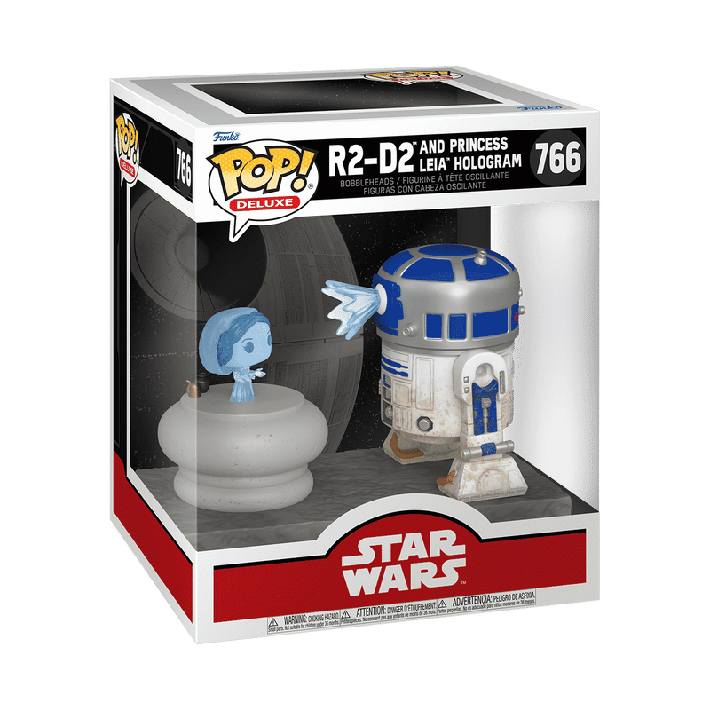 Pop! Deluxe R2-D2 and Princess Leia Hologram