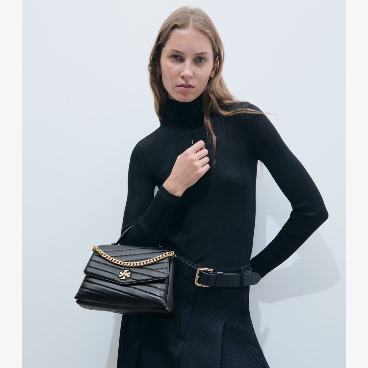 Kira Chevron Top-Handle Satchel