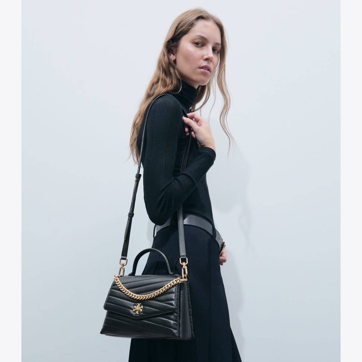 Kira Chevron Top-Handle Satchel
