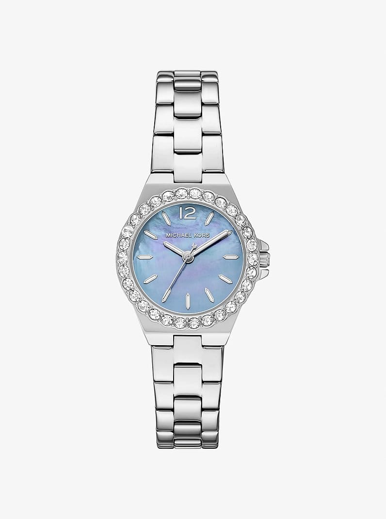 Lennox Mini Pavé Silver-Tone Watch
