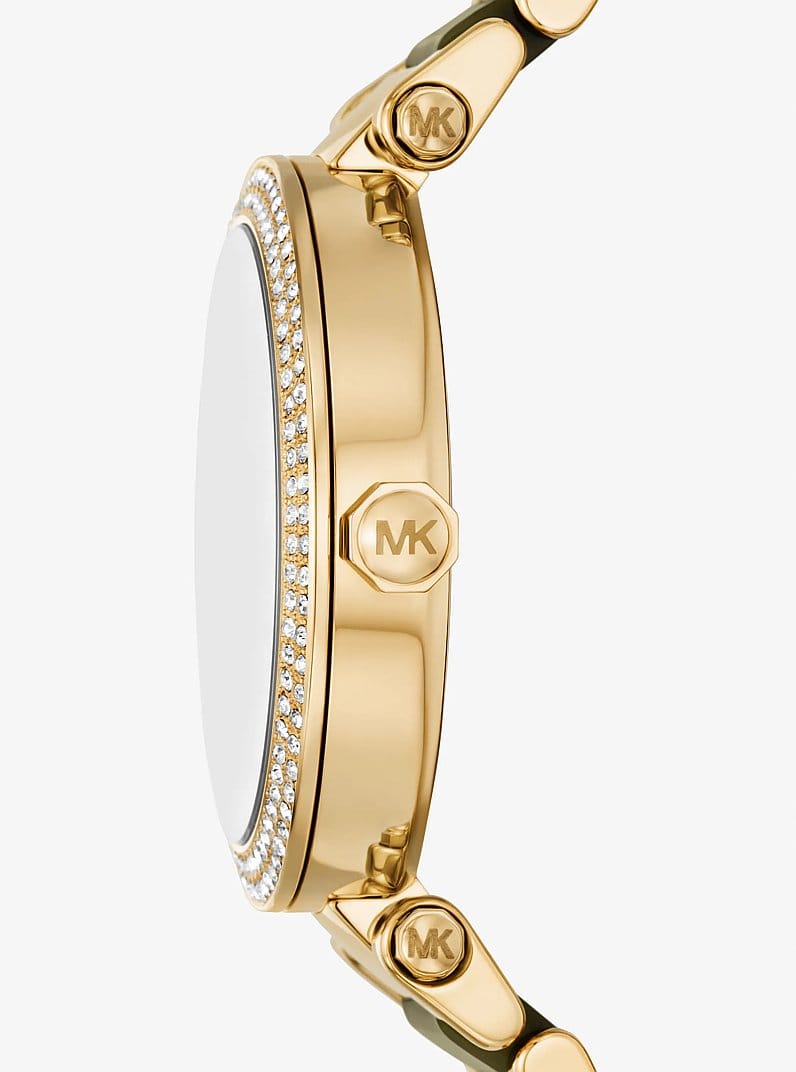 Parker Pavé Gold-Tone Acetate Watch