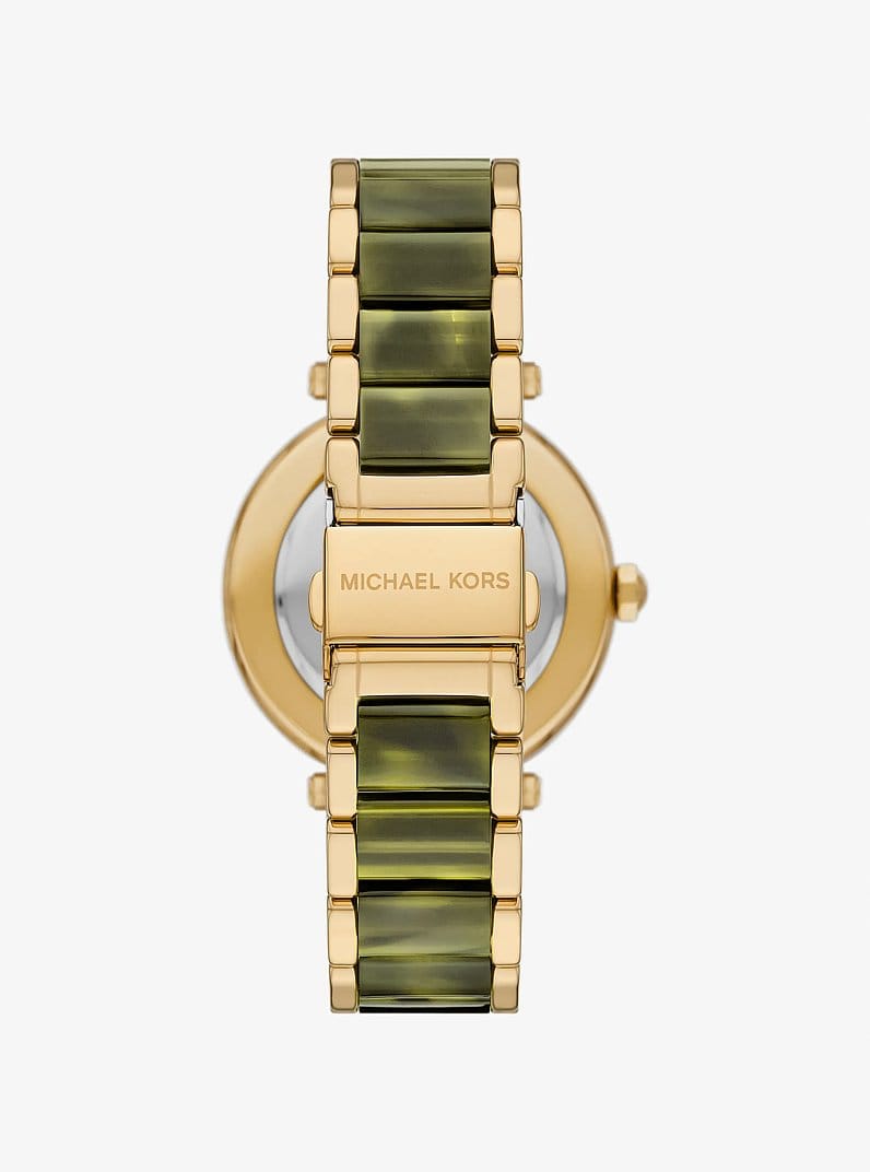 Parker Pavé Gold-Tone Acetate Watch
