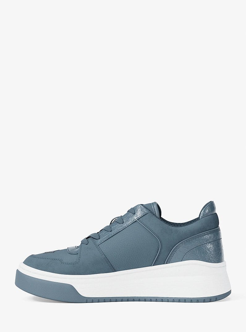 Lexi Embellished Mixed-Media Sneaker