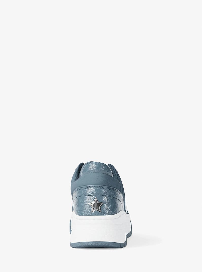 Lexi Embellished Mixed-Media Sneaker