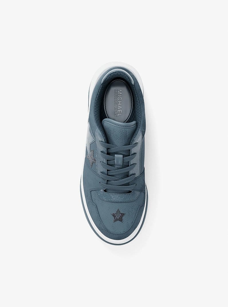 Lexi Embellished Mixed-Media Sneaker
