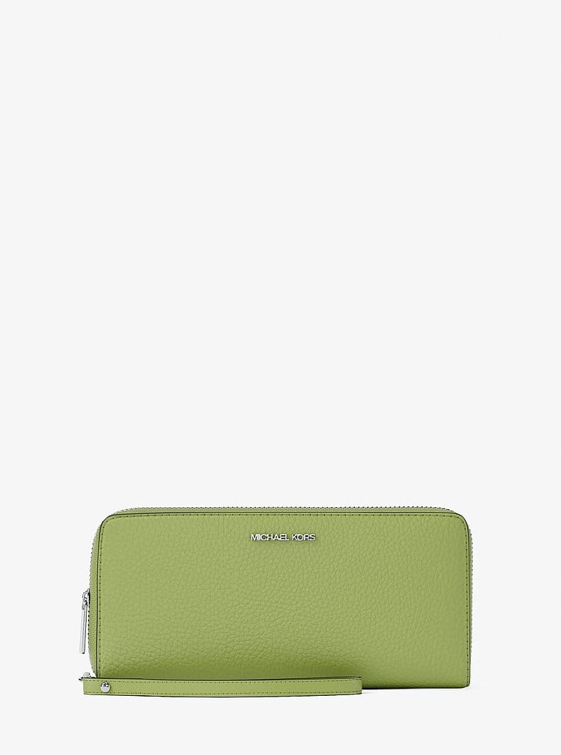 Large Pebbled Leather Continental Wallet