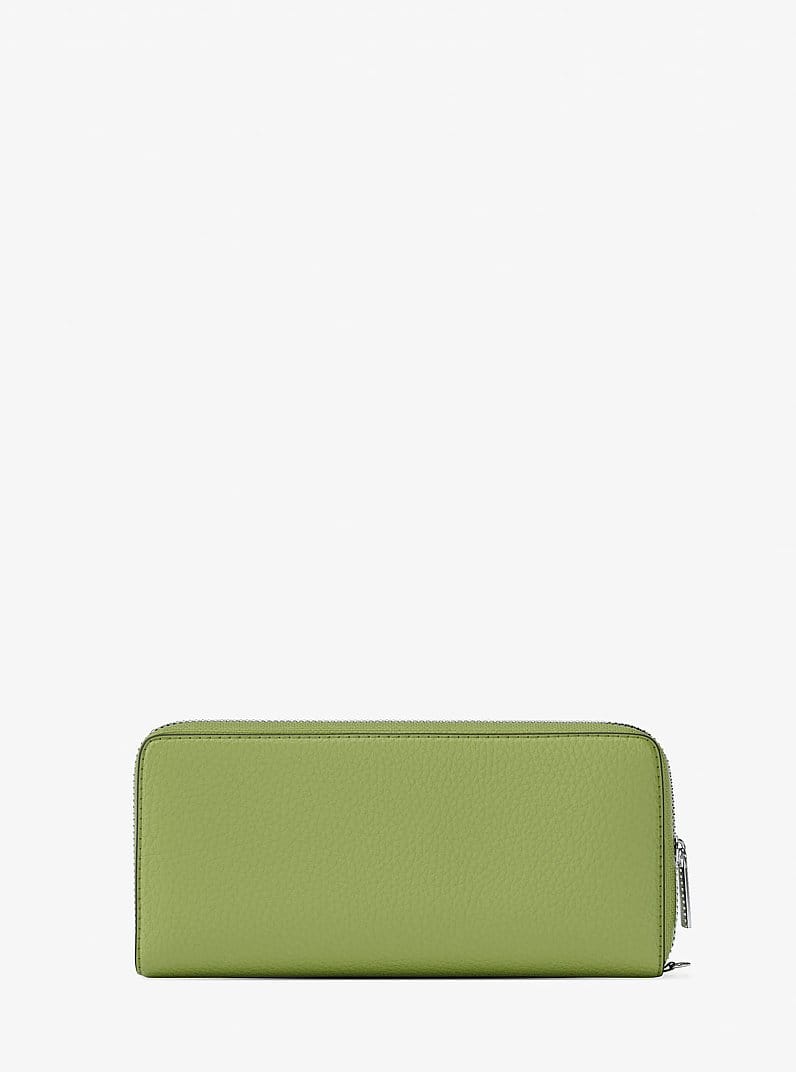 Large Pebbled Leather Continental Wallet