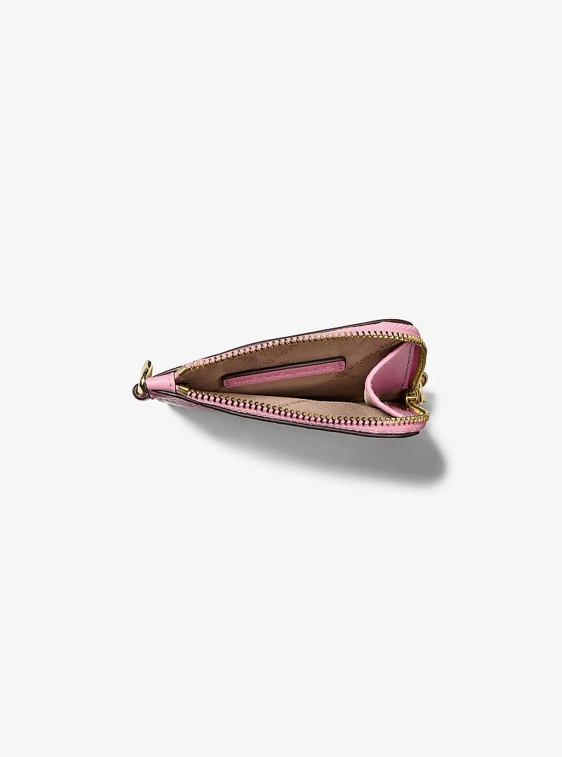 Jet Set Travel Pebbled Leather Chain Wallet